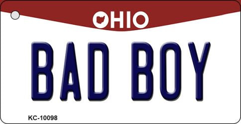 Bad Boy Ohio State License Plate Tag Key Chain KC-10098