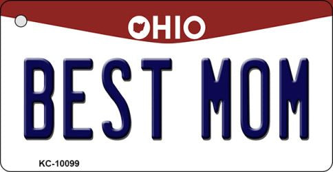 Best Mom Ohio State License Plate Tag Key Chain KC-10099