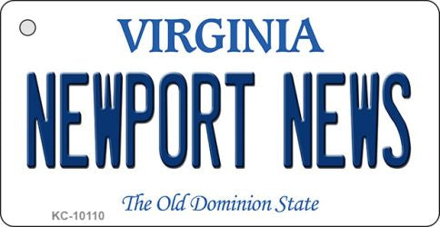 Newport News Virginia State License Plate Tag Key Chain KC-10110