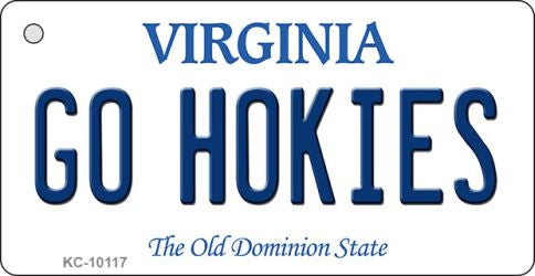 Go Hokies Virginia State License Plate Tag Key Chain KC-10117