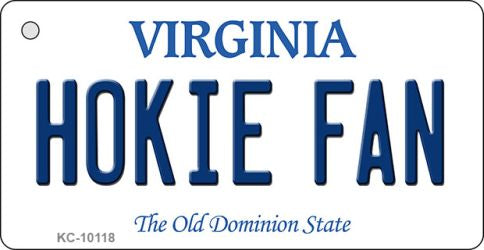 Hokie Fan Virginia State License Plate Tag Key Chain KC-10118