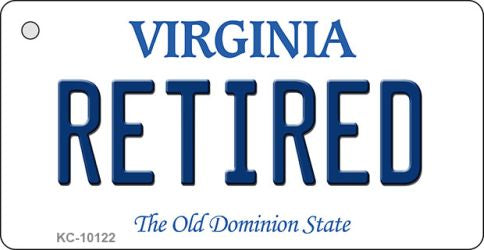Retired Virginia State License Plate Tag Key Chain KC-10122