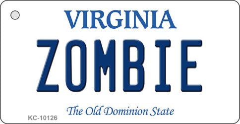Zombie Virginia State License Plate Tag Key Chain KC-10126