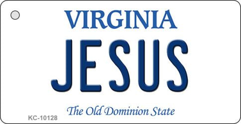Jesus Virginia State License Plate Tag Key Chain KC-10128