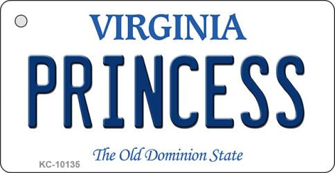 Princess Virginia State License Plate Tag Key Chain KC-10135