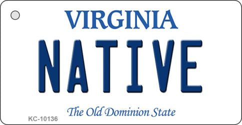 Native Virginia State License Plate Tag Key Chain KC-10136