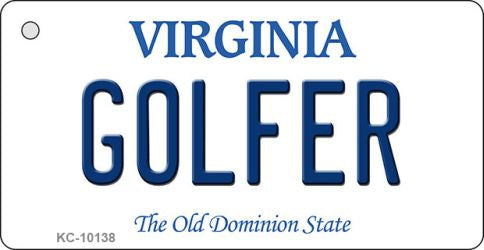 Golfer Virginia State License Plate Tag Key Chain KC-10138