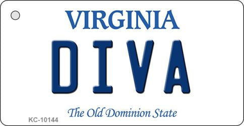 Diva Virginia State License Plate Tag Key Chain KC-10144
