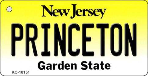 Princeton New Jersey State License Plate Tag Key Chain KC-10151