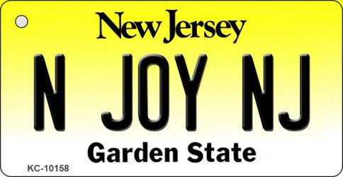 N Joy NJ New Jersey State License Plate Tag Key Chain KC-10158