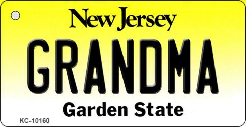 Grandma New Jersey State License Plate Tag Key Chain KC-10160