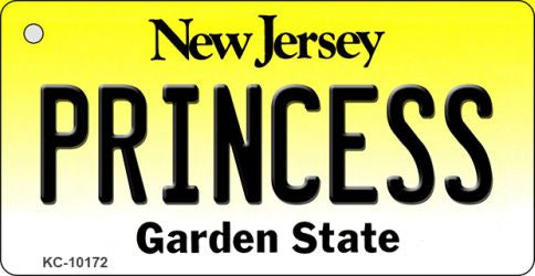 Princess New Jersey State License Plate Tag Key Chain KC-10172