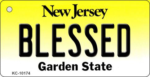 Blessed New Jersey State License Plate Tag Key Chain KC-10174