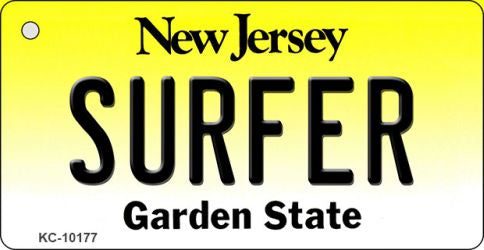 Surfer New Jersey State License Plate Tag Key Chain KC-10177