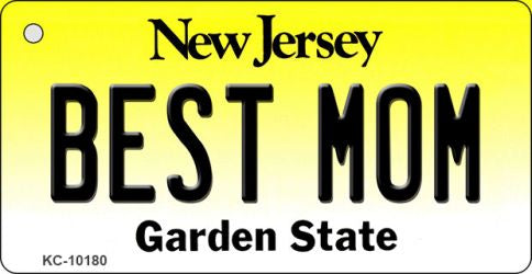 Best Mom New Jersey State License Plate Tag Key Chain KC-10180