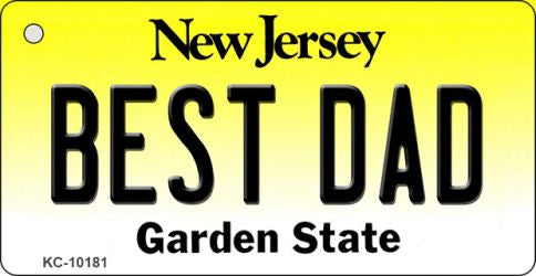 Best Dad New Jersey State License Plate Tag Key Chain KC-10181