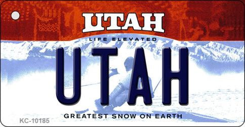 Utah State License Plate Tag Key Chain KC-10185