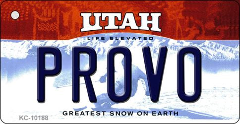 Provo Utah State License Plate Tag Key Chain KC-10188