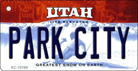 Park City Utah State License Plate Tag Key Chain KC-10189