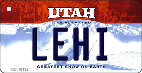 Lehi Utah State License Plate Tag Key Chain KC-10192