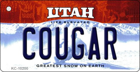 Cougar Utah State License Plate Tag Key Chain KC-10200