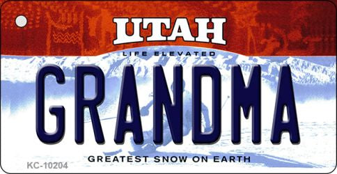 Grandma Utah State License Plate Tag Key Chain KC-10204