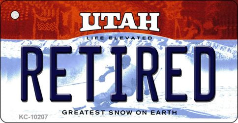 Retired Utah State License Plate Tag Key Chain KC-10207