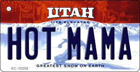 Hot Mama Utah State License Plate Tag Key Chain KC-10208
