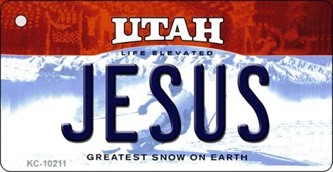 Jesus Utah State License Plate Tag Key Chain KC-10211