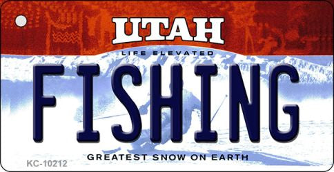 Fishing Utah State License Plate Tag Key Chain KC-10212