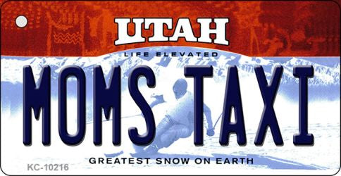 Moms Taxi Utah State License Plate Tag Key Chain KC-10216