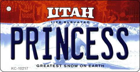 Princess Utah State License Plate Tag Key Chain KC-10217