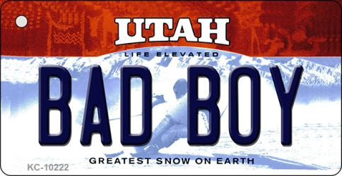 Bad Boy Utah State License Plate Tag Key Chain KC-10222