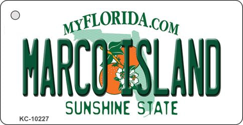 Marco Island Florida State License Plate Tag Key Chain KC-10227