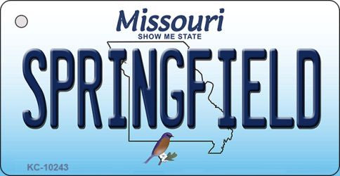 Springfield Missouri State License Plate Tag Key Chain KC-10243