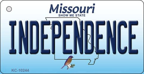 Independence Missouri State License Plate Tag Key Chain KC-10244