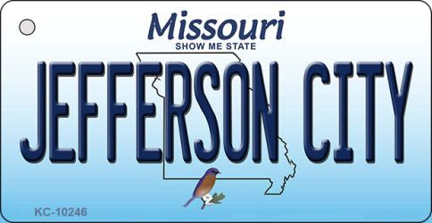 Jefferson City Missouri State License Plate Tag Key Chain KC-10246