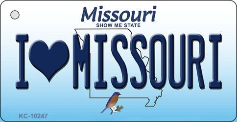 I Love Missouri Missouri State License Plate Tag Key Chain KC-10247