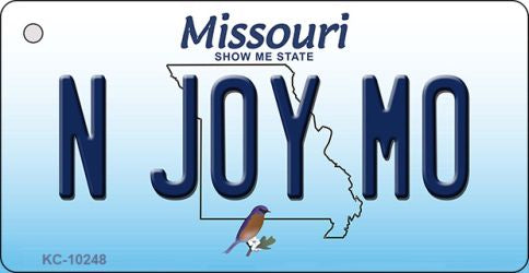 N Joy MO Missouri State License Plate Tag Key Chain KC-10248