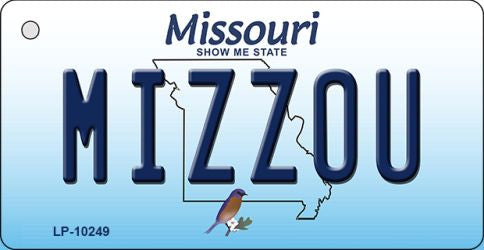 Mizzou Missouri State License Plate Tag Key Chain KC-10249