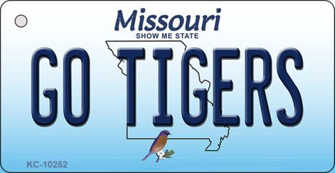 Go Tigers Missouri State License Plate Tag Key Chain KC-10252