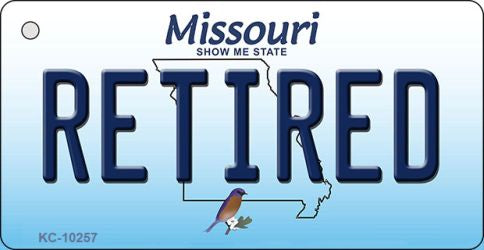 Retired Missouri State License Plate Tag Key Chain KC-10257