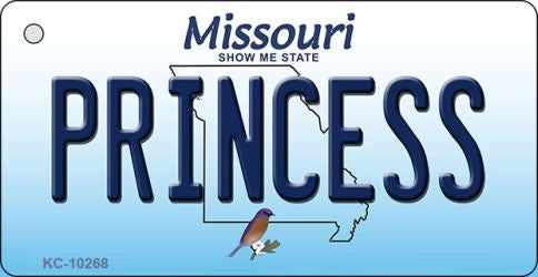 Princess Missouri State License Plate Tag Key Chain KC-10268