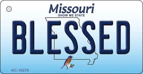 Blessed Missouri State License Plate Tag Key Chain KC-10270
