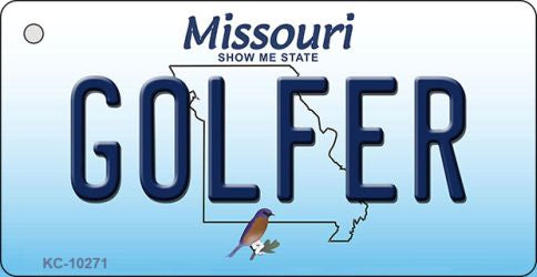 Golfer Missouri State License Plate Tag Key Chain KC-10271