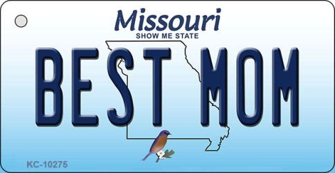 Best Mom Missouri State License Plate Tag Key Chain KC-10275