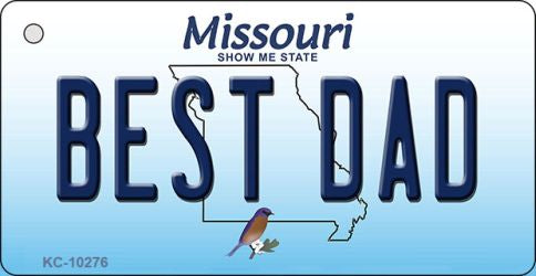 Best Dad Missouri State License Plate Tag Key Chain KC-10276