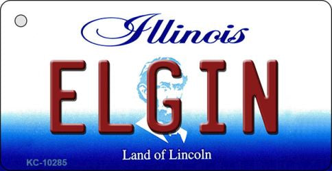 Elgin Illinois State License Plate Tag Key Chain KC-10285