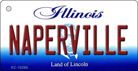 Naperville Illinois State License Plate Tag Key Chain KC-10286