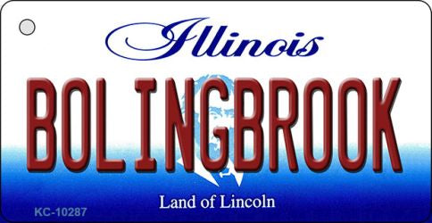 Bolingbrook Illinois State License Plate Tag Key Chain KC-10287
